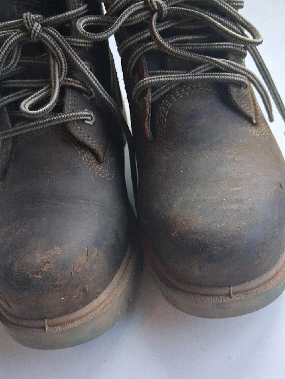 Timberland Dark Brown Nubuck Lace-Up Work Boots